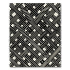 Black Cream Intersecting Lines Geometric Rug