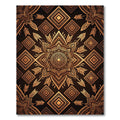Golden Mandala Geometric Arrow Art Rug