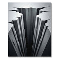 Monochromatic Deep Chasm Geometric Abstract Rug