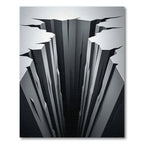 Monochromatic Deep Chasm Geometric Abstract Rug