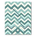 Geometric Blue Chevron Layered Accent Rug
