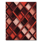 Red Crimson Diamond Lattice Rug