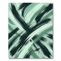 Deep Teal Abstract Brush Strokes Rug