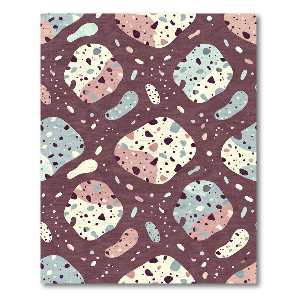 Terrazzo Speckled Earthy Tones Abstract Rug