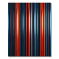 Modern Deep Blue Orange Stripes Rug