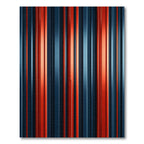 Modern Deep Blue Orange Stripes Rug