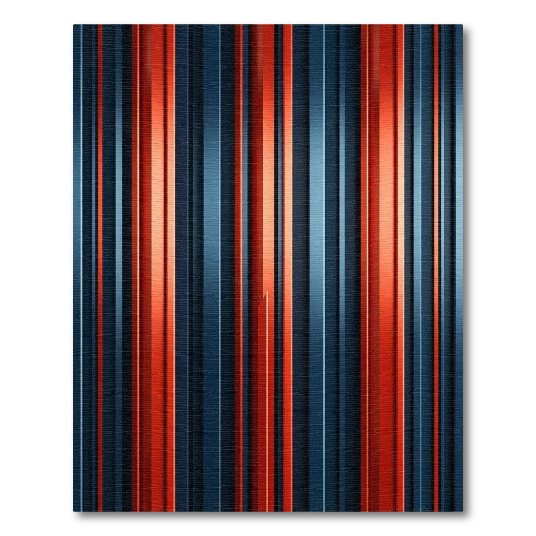 Modern Deep Blue Orange Stripes Rug