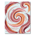 Abstract Terracotta Crimson Swirl Art Rug