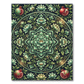 Emerald Lotus Pomegranate Medallion Rug