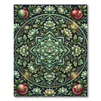 Emerald Lotus Pomegranate Medallion Rug