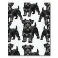 Black Schnauzer Dog Repeats Rug