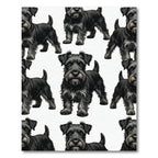 Black Schnauzer Dog Repeats Rug