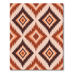 Earthy Toned Diamond Ikat Rug