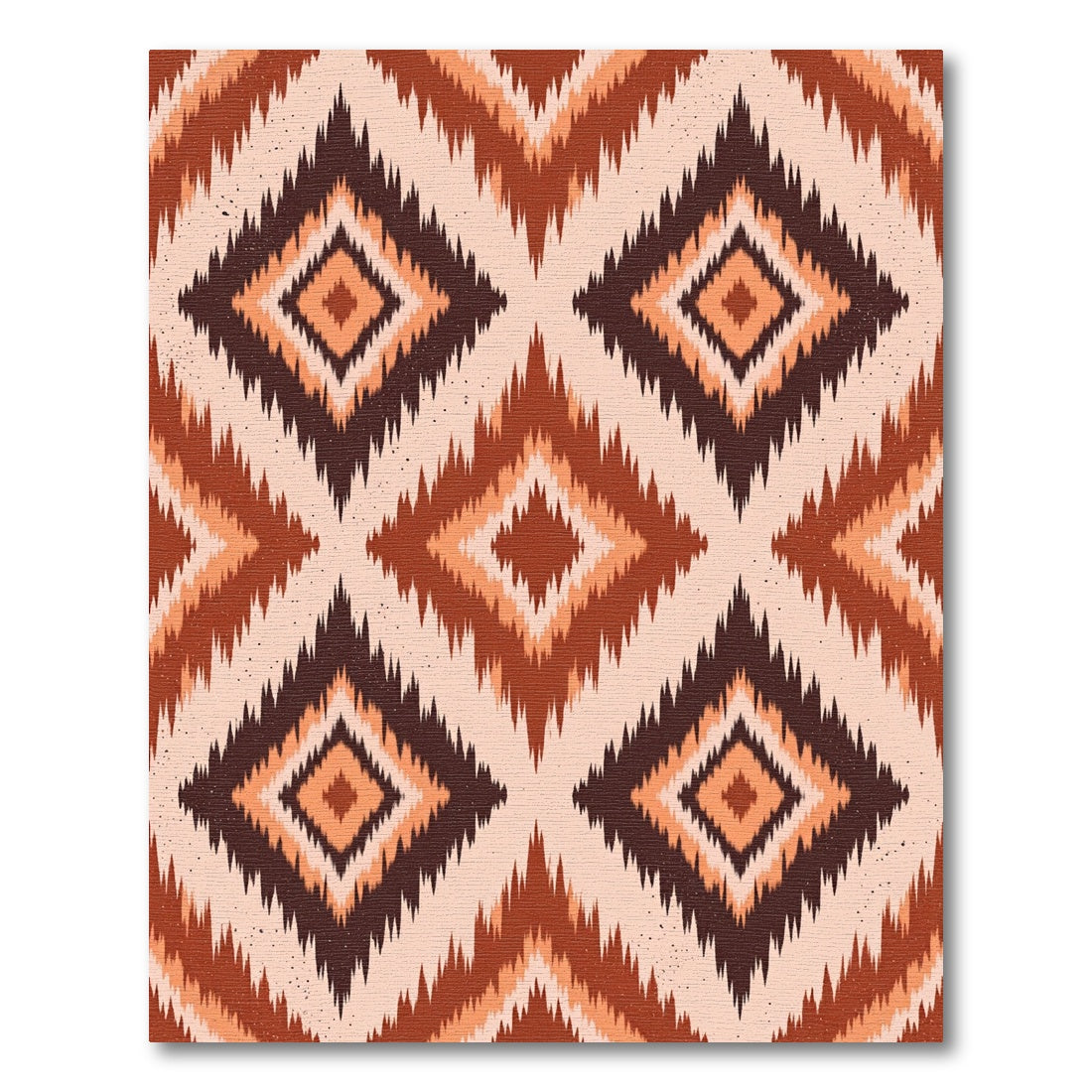 Earthy Toned Diamond Ikat Rug