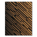 Modern Golden Bronze Diagonal Linear Rug