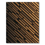 Modern Golden Bronze Diagonal Linear Rug