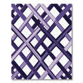 Modern Lavender Violet Geometric Lattice Rug