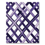 Modern Lavender Violet Geometric Lattice Rug
