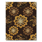 Golden Chocolate Floral Petal Rug