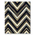 Modern Black Beige Chevron Lines Rug
