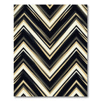 Modern Black Beige Chevron Lines Rug