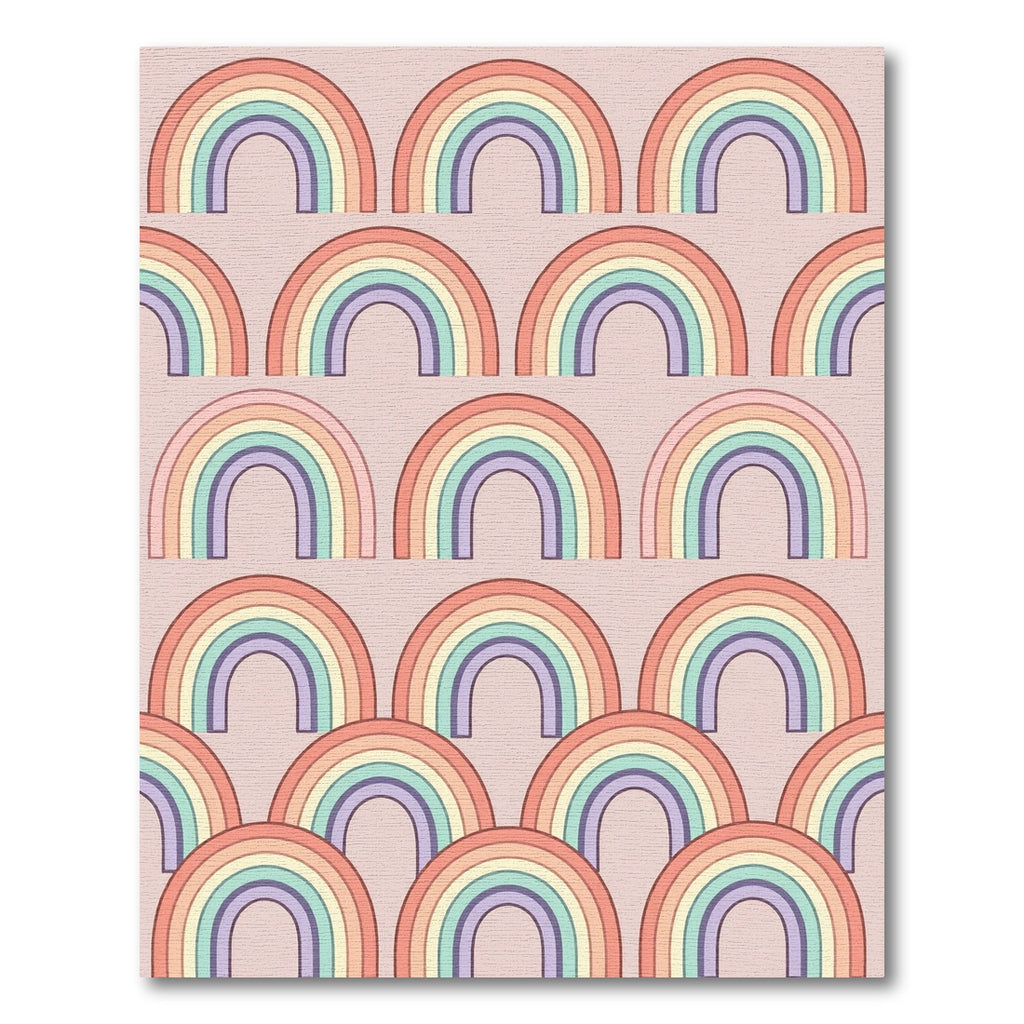 Pastel Rainbow Arch Boho Wall Art Rug