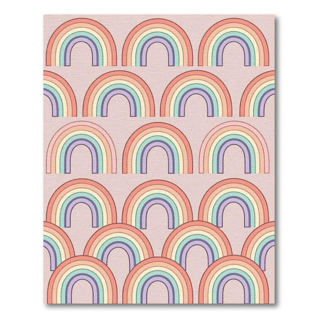 Pastel Rainbow Arch Boho Wall Art Rug