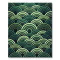 Deep Teal Green Arch Pattern Rug
