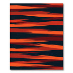 Bold Abstract Crimson Orange Horizon Rug