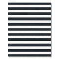 Minimalist Monochrome Horizontal Stripe Area Rug