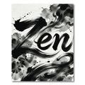 Black White Ink Wash Swirl Rug