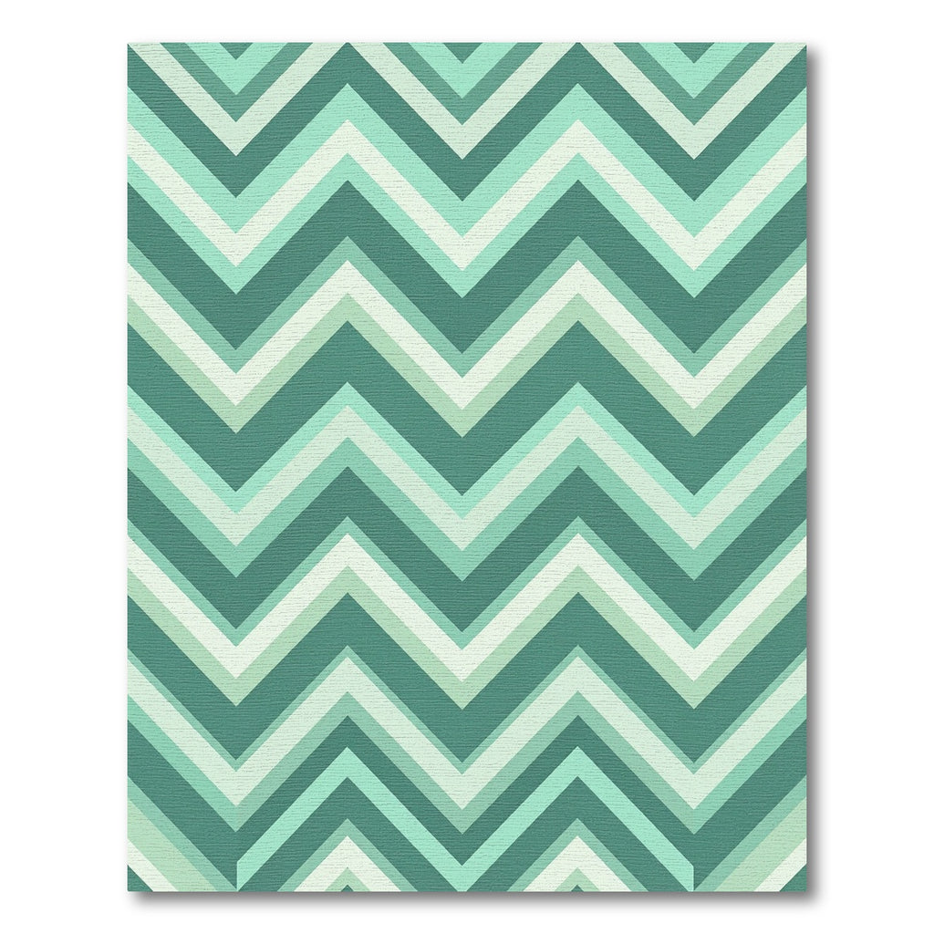 Aqua Teal Chevron Stripes Rug