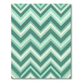 Aqua Teal Chevron Stripes Rug