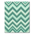 Aqua Teal Chevron Stripes Rug