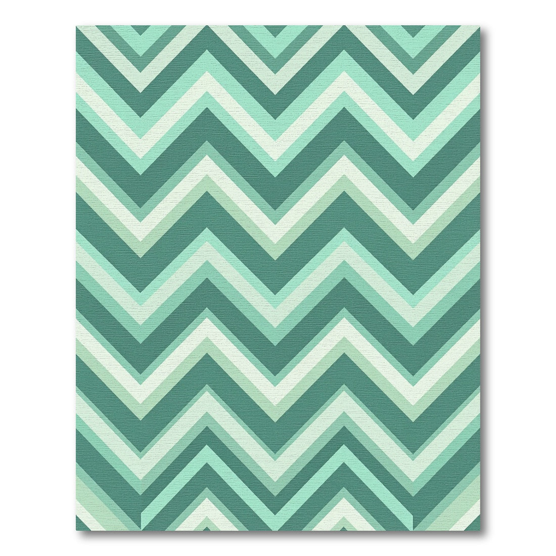 Aqua Teal Chevron Stripes Rug