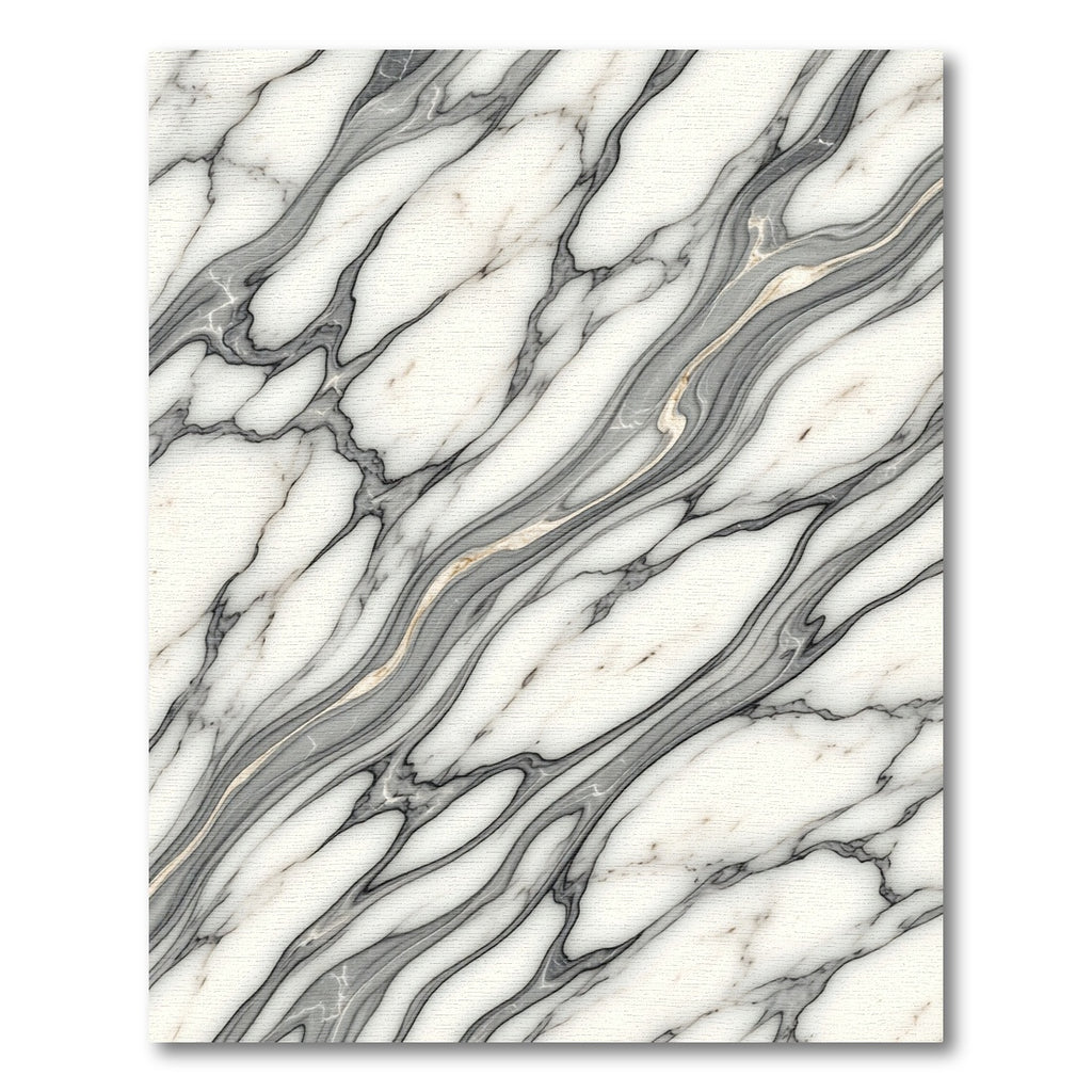 Elegant Gray and White Marble Swirl Rug