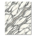 Elegant Gray and White Marble Swirl Rug