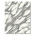 Elegant Gray and White Marble Swirl Rug