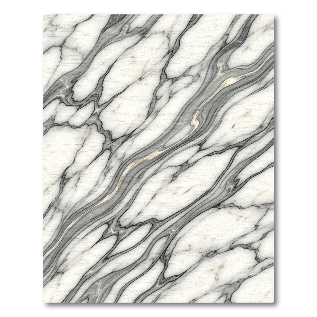 Elegant Gray and White Marble Swirl Rug