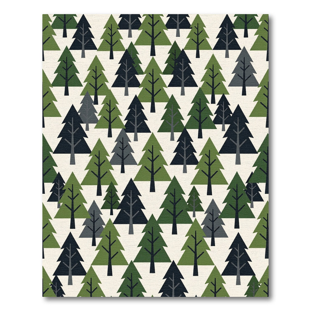 Minimalist Forest Pine Tree Woodland Rug