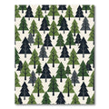 Minimalist Forest Pine Tree Woodland Rug