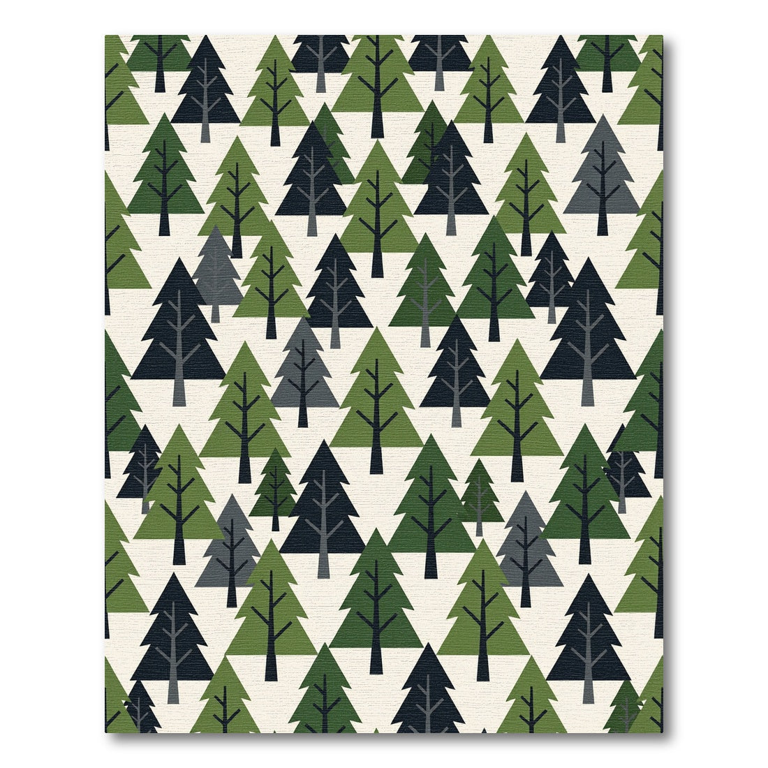 Minimalist Forest Pine Tree Woodland Rug