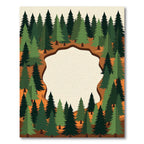 Earthy Green Forest Circular Clearing Rug