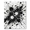 Black and White Dramatic Ink Splash Rug