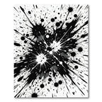 Black and White Dramatic Ink Splash Rug