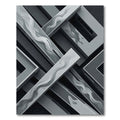 Monochrome Abstract Linear Flow Rug