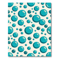 Teal Bubble Splash Scatter Rug