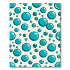 Teal Bubble Splash Scatter Rug