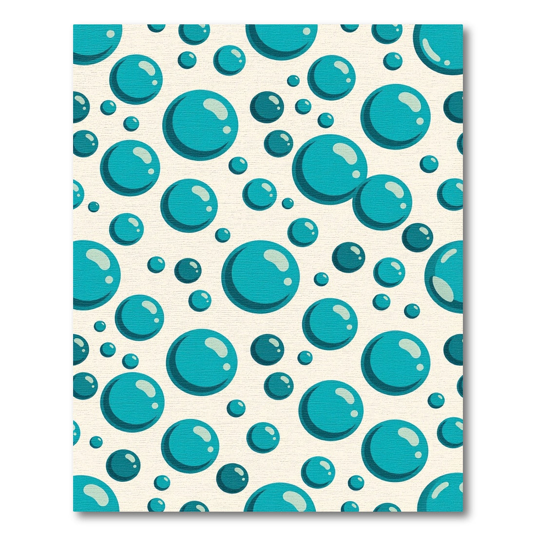 Teal Bubble Splash Scatter Rug
