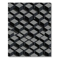 Monochromatic 3D Cube Pattern Rug